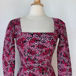 Francesca's  Collections Pink Floral Long Sleeve Dress Photo 6