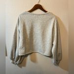 CAD Sweatshirt Cropped Gray with Lace Up Neck Size XS Photo 6