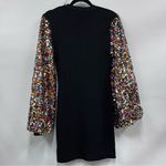 Black sweater Dress Confetti Sequin balloon bishop long Sleeve size M party Size M Photo 7