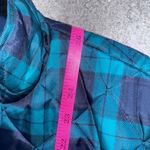 st. john's bay Puffer Green Checkered Winter Jacket Vest Women's Large Photo 5