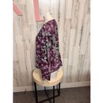 Croft & Barrow XL Purple Floral Long Sleeve Top Soft Cotton Casual Blouse NWT Photo 4