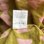 Anthropologie Bel Kazan  Women’s Strapless Geometric Print Green Pink Midi Dress Photo 6