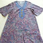 Francesca's Collection Alya Boho Paisley Tunic Dress w Beaded Detail Festival Photo 4