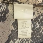 H&M Flowy Snakeskin Print Boxy MIDI Dress SpaghettiStraps Gray Beige White Med Photo 8