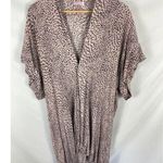 Pink Lily Animal Print Tunic Coverup Dress Size Medium Photo 0