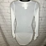 NFL  All Sport Couture White Sheer Mesh Long Sleeve Top Adjustable NWT Photo 1