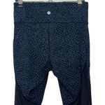 Lululemon  Deep Breath Crop Leggings Women’s Size Small Teal Shatter Weave Photo 1