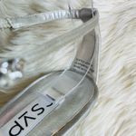 Rsvp  Silver T-Strap Embellished Heels Size 8M Photo 3