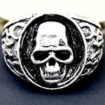 Statement Skull Signet Ring Silver Photo 0