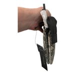 T Tahari NWT Taryn Crossbody Bag Black Gray Snakeskin Embossed Leather Small Photo 3