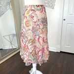 Notations Early 2000's Frilly Ruffle Fairy Pink Multi Paisley Mesh Midi Skirt M Photo 1