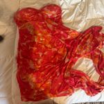 Hello Molly Orange Floral Mini Dress Photo 0