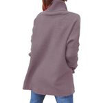 NWT Purple Oversized Turtleneck Batwing Sleeve Knit Tunic Sweater Small Size undefined Photo 4