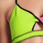 Indah  Link Neoprene Bikini Top in‎ Lime NWT Photo 3