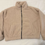 American Eagle Outfitters Cream Sherpa Jacket Photo 0
