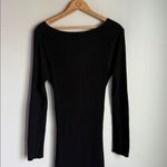 Nicholas Luisa black ribbed knit midi dress Large Photo 8