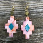 Midwest Daisy Collective NEW Boho Desert Aztec Style Western Handmade Dangle Earrings Photo 1