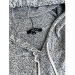 Ambiance Top Womens Gray Black Hoodie Drawstring Lightweight 2X Photo 3