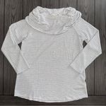 Soft Surroundings | Fireside Cowl Neck Pullover Sweater in Heather Grey Stripe Photo 0