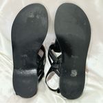 Coach  Caleigh Sandals T Strap Studded Thong Patent Leather Size 6 Black Summer Photo 3