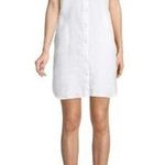 Jarbo | XS 0 |100% Luxury Linen Tunic Button Up Collared Mini Dress Top Women's White Photo 0