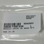 Saint Laurent YSL Cassandre Monogram Palladium Logo Charm Bracelet Silver Photo 12