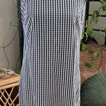 ZARA Trafaluc Blue & White Gingham Check Open Back Sleeveless Ruffle Mini Dress Photo 0