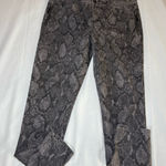 Democracy  Ab Solution Jeans Womens 14 Jegging Zip Snake Skin Gray Denim 34 x 29 Photo 0