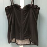 Spirit Halloween Spirit Sexy Size L Damask Skulls Flocked Bustier corset pinup Boudoir Black Photo 5