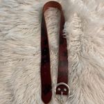 Lucky Brand Brown &Black Leather Belt with Distressed Finish and silver buckle Photo 11