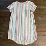Cloth & Stone  Linen Blend Striped Button Back Dress ~ Size Small 💚🍄 Photo 5