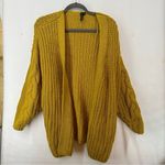 Moon & Madison Cable Knit Cardigan Womans Size XS Mustard Yellow Photo 0