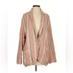 Free People Multicolor Striped Blazer Oversized Size XS Photo 5
