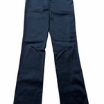 Alice + Olivia  Black Satin Flare Leg Pants Photo 0