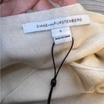 Diane Von Furstenberg NWOT  cream wool silk sweater open cross back sz S Photo 8