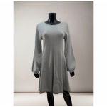 J.Crew Silver Metallic Merino Wool Dress Twist Back Long Sleeve Size M Red Size M Photo 2