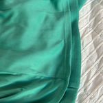 Nine West Side-Tie bow Faux Wrap soft teal color mini dress with a casual summer vibe Med Photo 9