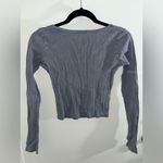 Brandy Melville  Slate Blue Zelly Long Sleeve Crop Photo 5
