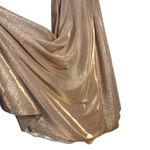 Dancing Queen Rose Gold Sleeveless Sweep Train V-neck Long Gown Size Small Photo 12