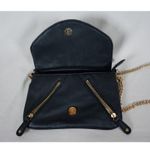 New York & Co. Black Quilted Crossbody Purse Zipper Chain Detail Photo 4