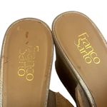 Franco Sarto  Gold Slip-On Slide Wedge Sandals Metallic Comfort Size 9.5 Women's Photo 2