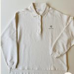 ANINE BING  TATUM POLO SWEATSHIRT IN IVORY REVOLVE $200 casual logo winter Photo 5
