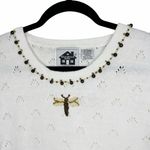 Storybook Knits Golden Dragonflies Sweater Tank Top Large Photo 1