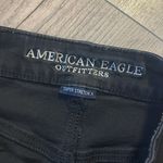 AE Button Up Super Stretch Black Mini Skirt Size 6 Photo 2