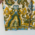 Haute Hippie  High Rise Wide Leg Palazzo Boho Linen Blue Cream Pants NWOT L Photo 3