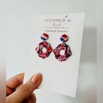 Handmade Polymer Clay Earrings Red Photo 1