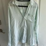 Sigrid Olsen  Light Green Button Down Shirt Photo 0