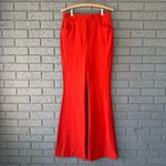 Boden High Rise Long Flared Trousers, Ro166 Red Orange Women’s 6 Photo 4