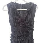 SAINT ART Willa‎ Ruffled Maxi Dress Black Small Photo 4