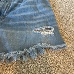 REWASH  Womens Light Blue Wash Distressed Frayed Raw‎ Hem Denim Shorts Size 14 Photo 1